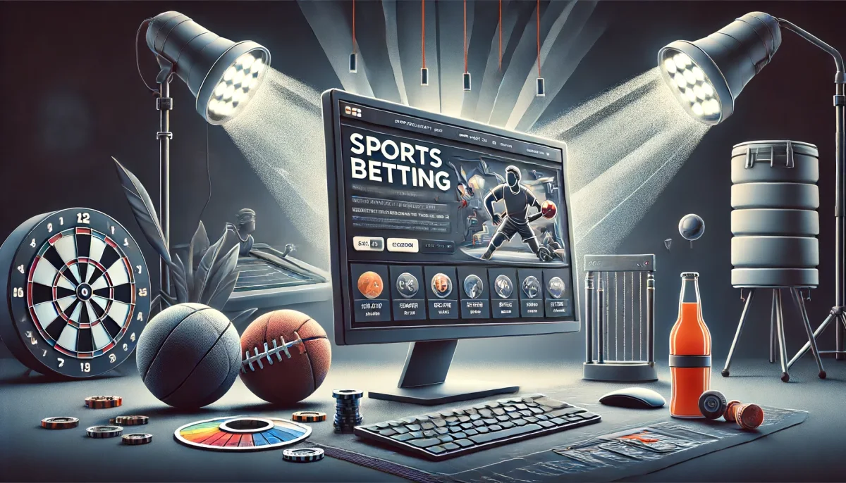 cartoon sports betting website computer screen